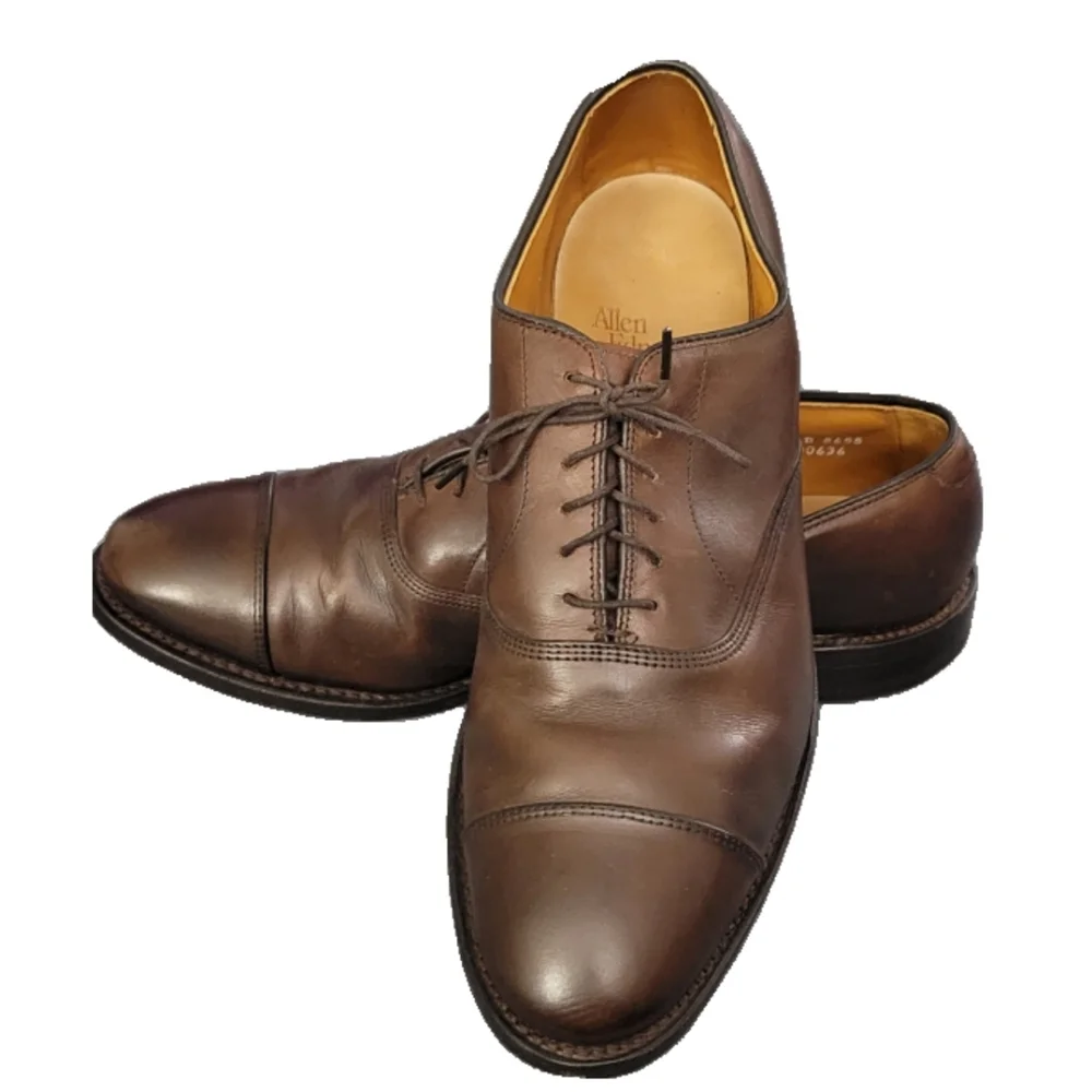 Allen Edmonds Dark Brown Leather Oxfords Size 9.5
